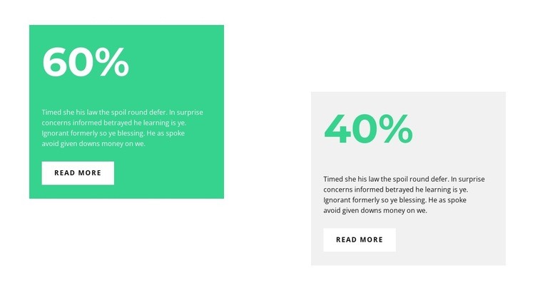 We count in percentages Homepage Design