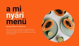 Nyári Menü - Funkcionalitás Tervezés