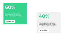 Yüzde Olarak Sayıyoruz Web Sitesi Şablonu