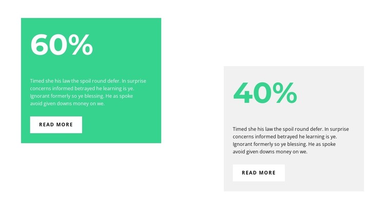 We count in percentages Web Design