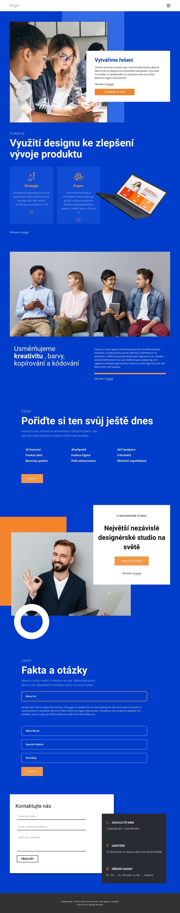 Vytváříme úžasná řešení Webový design