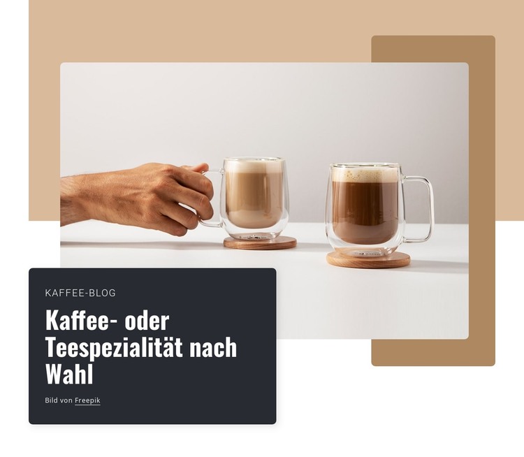 Kaffeebohnen und Teekräuter von höchster Qualität HTML-Vorlage