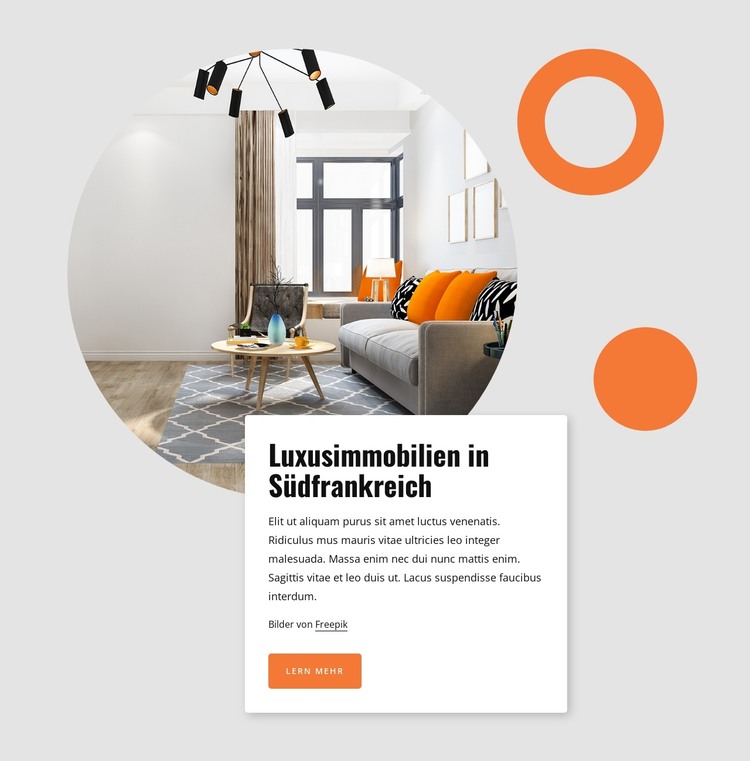 Luxusimmobilien in Südfrankreich HTML-Vorlage