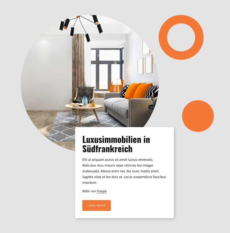 Luxusimmobilien in Südfrankreich HTML5-Vorlage