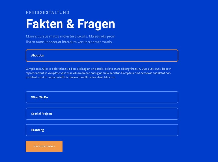 Fragen Website design