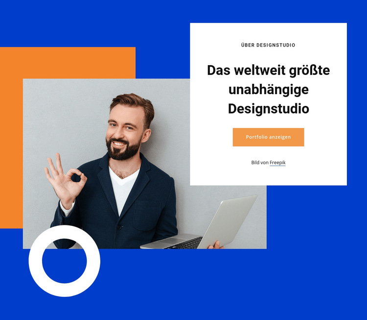 Größtes Designstudio Website-Vorlage