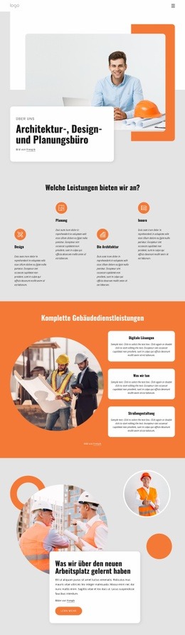 Wir Entwerfen Gebäude - Moderne Landingpage