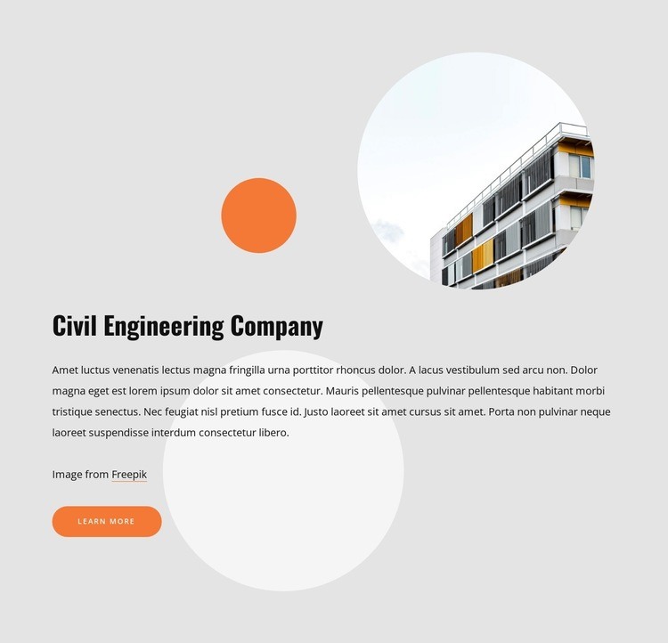 Civil engineering firm Elementor Template Alternative