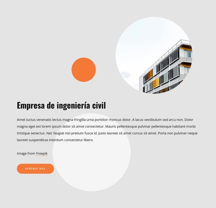 Empresa de ingeniería civil Plantilla de una página