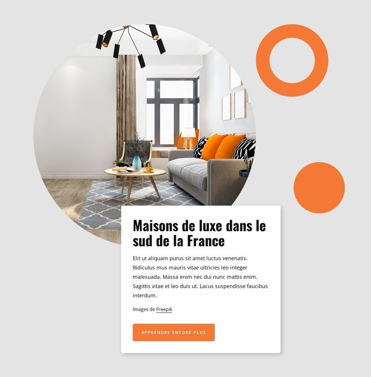 Maisons de luxe dans le sud de la France Modèles de constructeur de sites Web