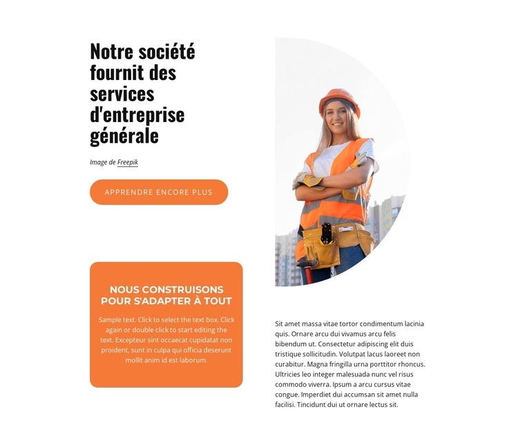 Services de construction de maisons Créateur de site Web HTML