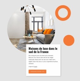 Maisons De Luxe Dans Le Sud De La France - Modèle D'Une Page Réactif