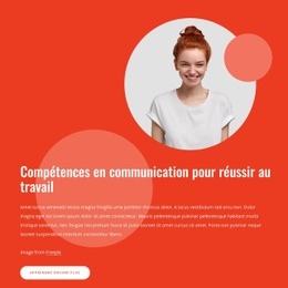 Page De Destination Du Site Web Pour Compétences En Communication Pour Le Succès De L'Espace De Travail