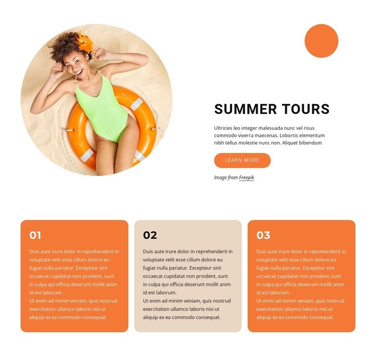 Find the best tours and trips Homepage Design