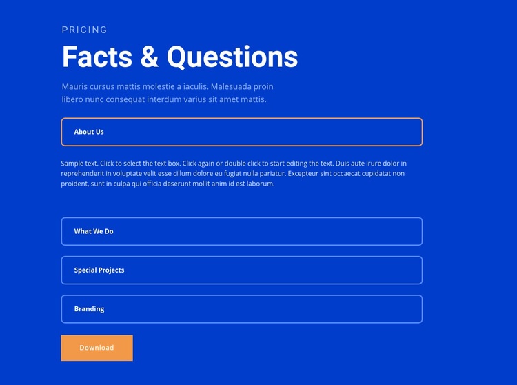 Questions Homepage Design