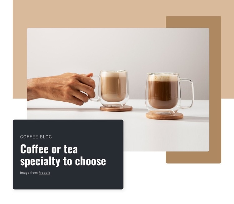 A legjobb minőségű kávébab és teafüvek Html Weboldal készítő