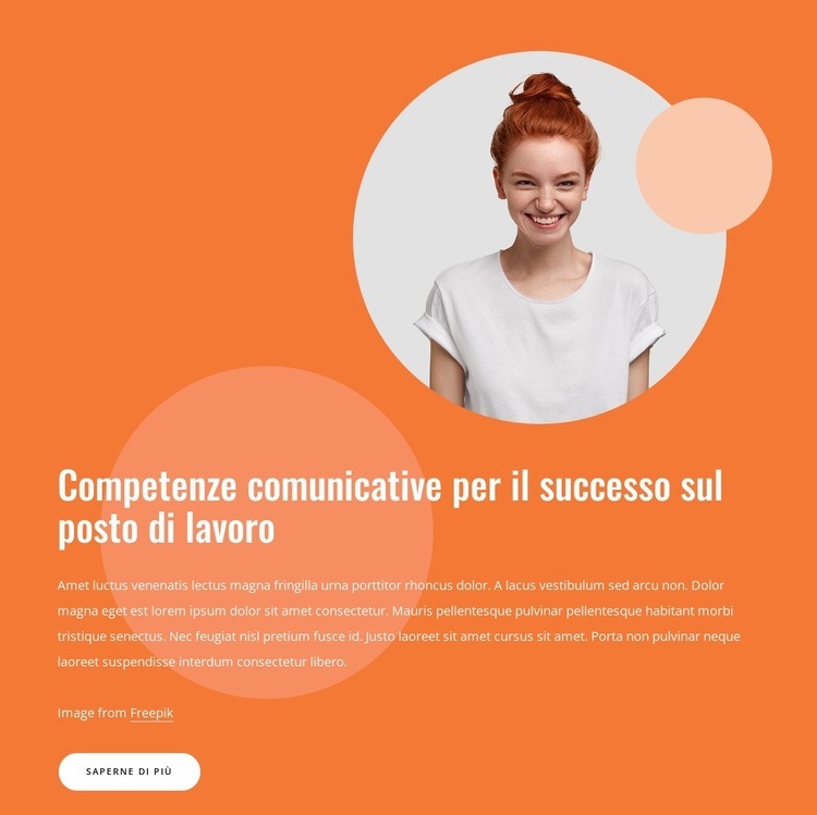 Abilità comunicative per il successo nello spazio di lavoro Un modello di pagina