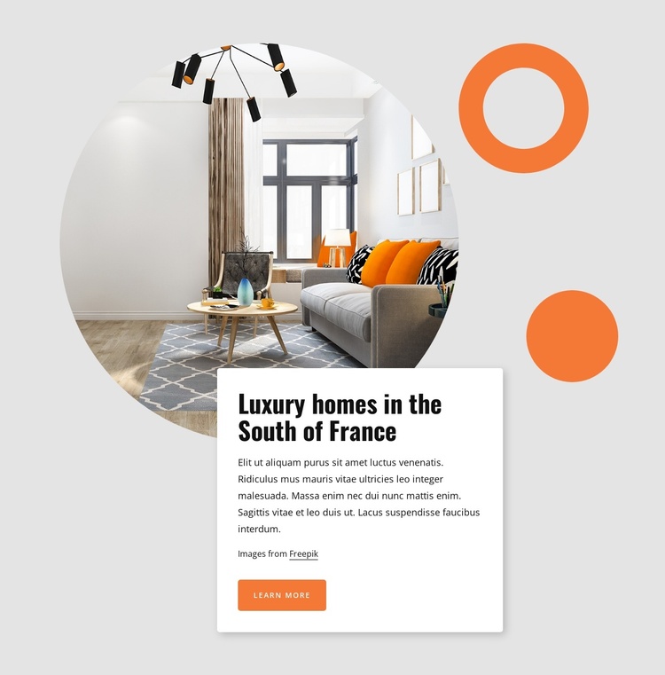 Luxury homes in South of France Joomla Template