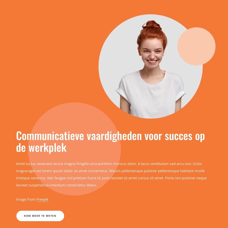 Communicatieve vaardigheden voor succes op de werkplek HTML-sjabloon