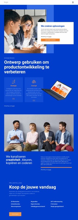 We Creëren Geweldige Oplossingen - Mockup Voor Functionaliteit Website