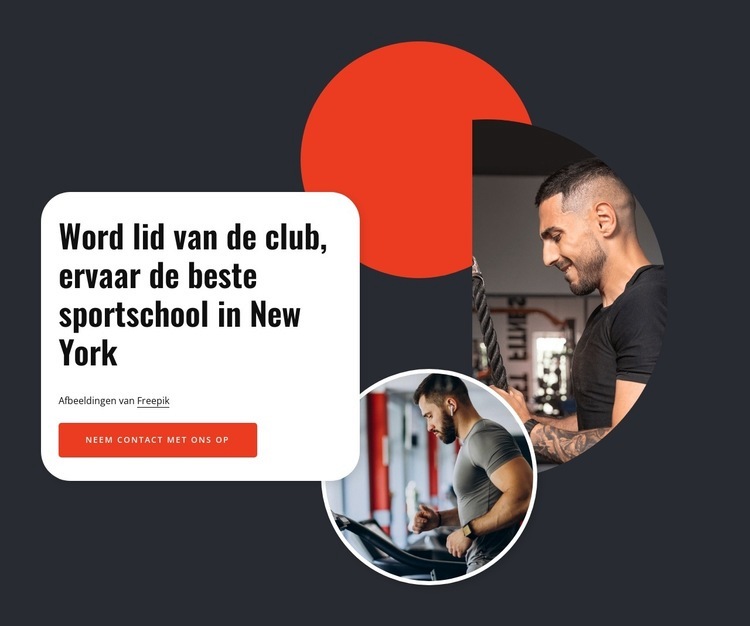 De beste sportschool in New York Website ontwerp