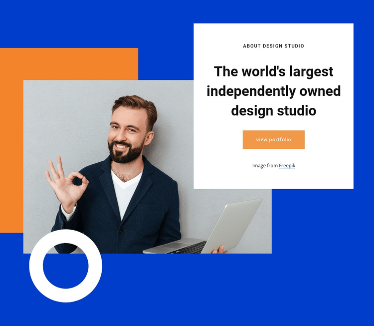 Largest design studio One Page Template