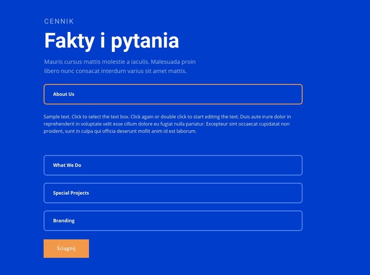 pytania Projekt strony internetowej