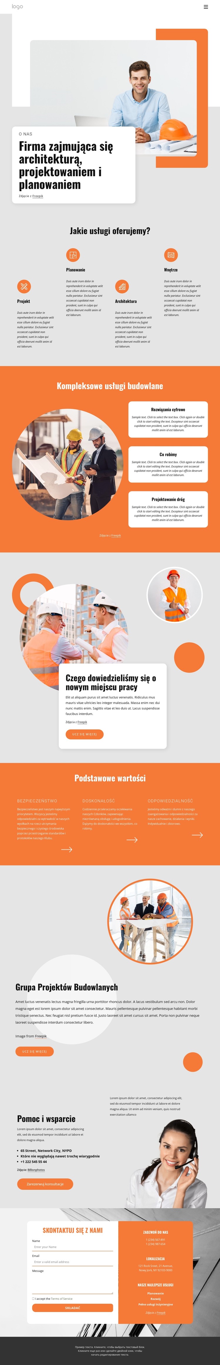 Projektujemy budynki Szablon CSS