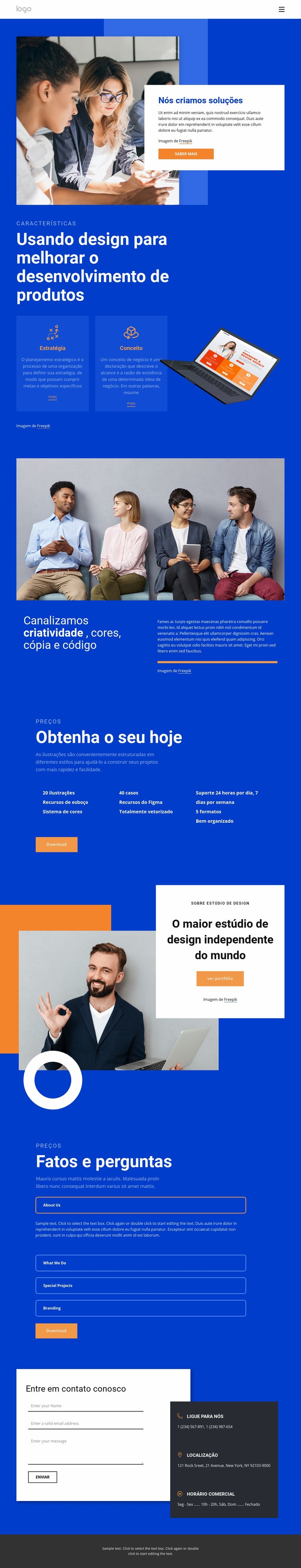 Nós criamos soluções incríveis Construtor de sites HTML