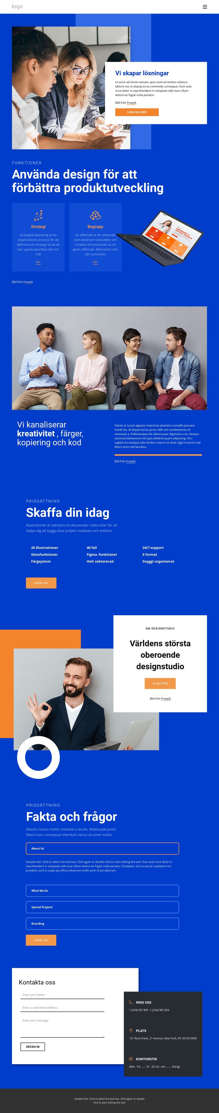 Vi skapar fantastiska lösningar Hemsidedesign