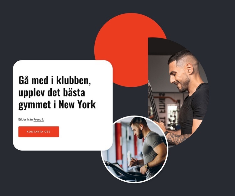 Det bästa gymmet i New York Webbplats mall