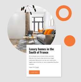 Luxury Homes In South Of France Portfolio Website Templates