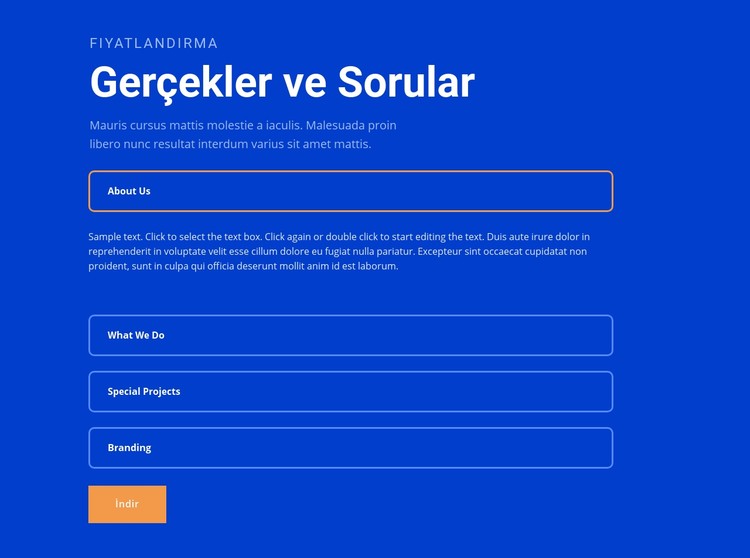 Sorular CSS Şablonu