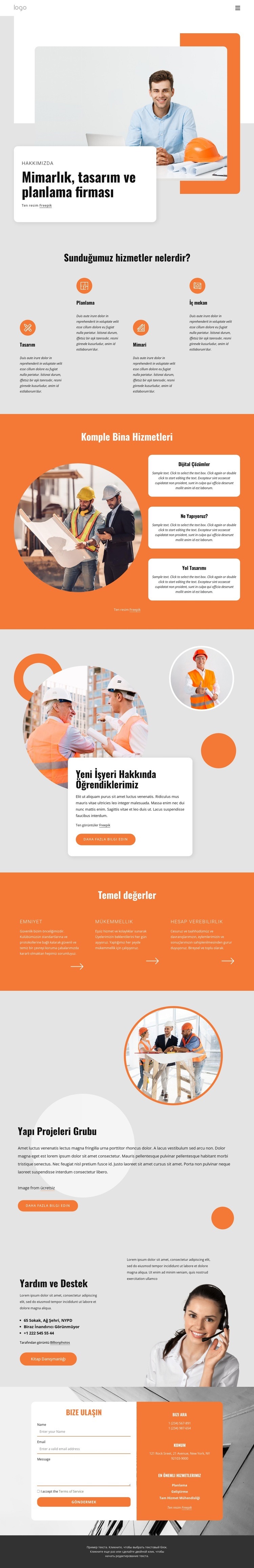 Binalar tasarlıyoruz Html Web Sitesi Oluşturucu