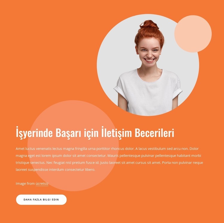 Çalışma alanı başarısı için iletişim becerileri Web Sitesi Mockup'ı