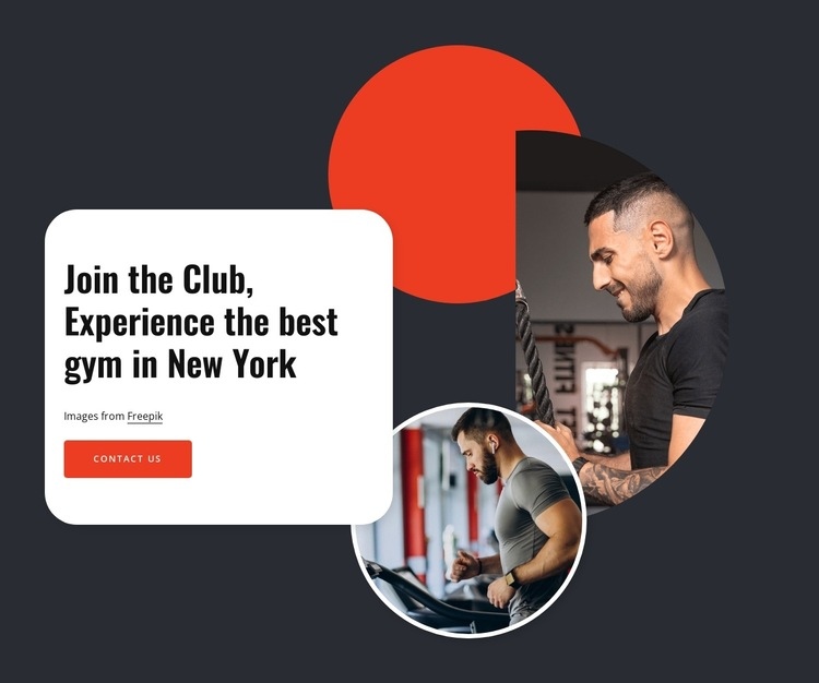 The best gym in New York Web Page Design