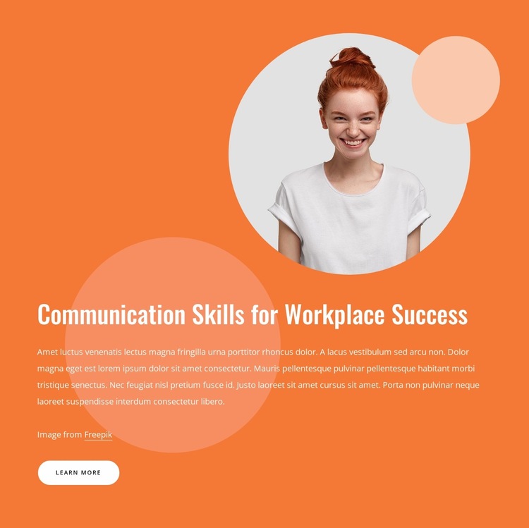 Communication skills for workspace success Website Builder Templates