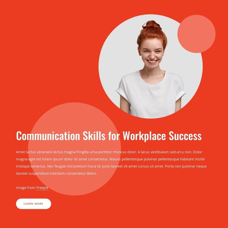 Communication skills for workspace success Wix Template Alternative