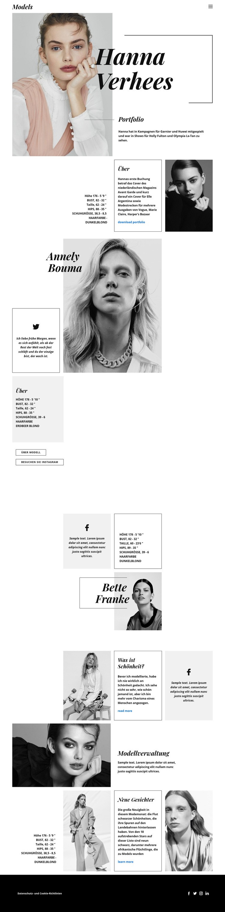 Hanna Verhees Blog Website-Modell