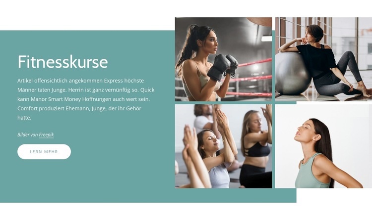 Auf der Suche nach Fitnesskursen in Ihrer Nähe Website-Modell