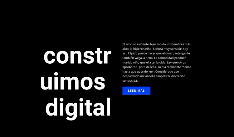 Botón y texto de título grande Diseño de páginas web