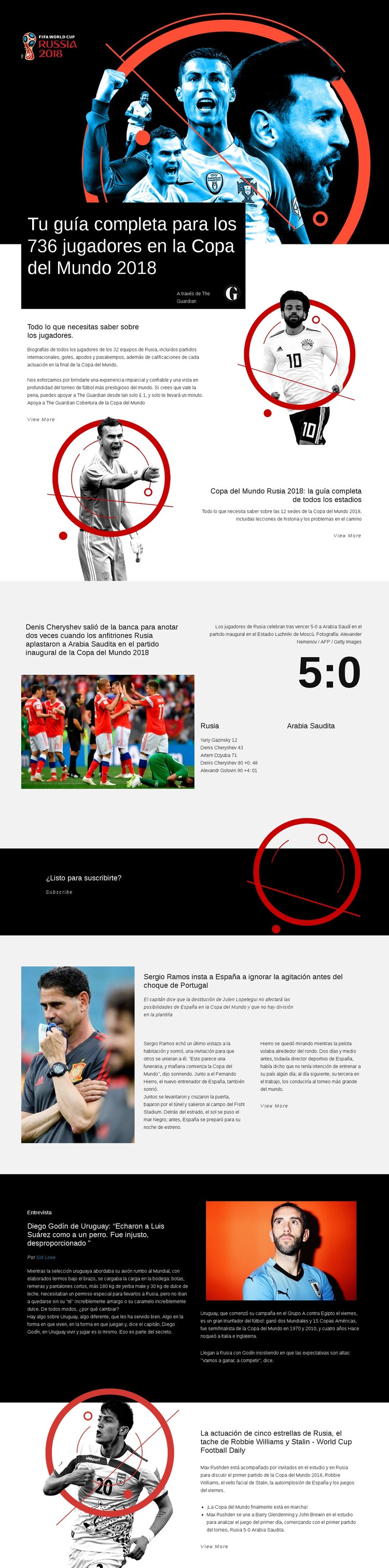 Copa del Mundo 2018 Plantilla HTML5