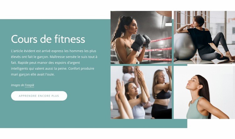 Vous recherchez des cours de fitness près de chez vous Conception de site Web