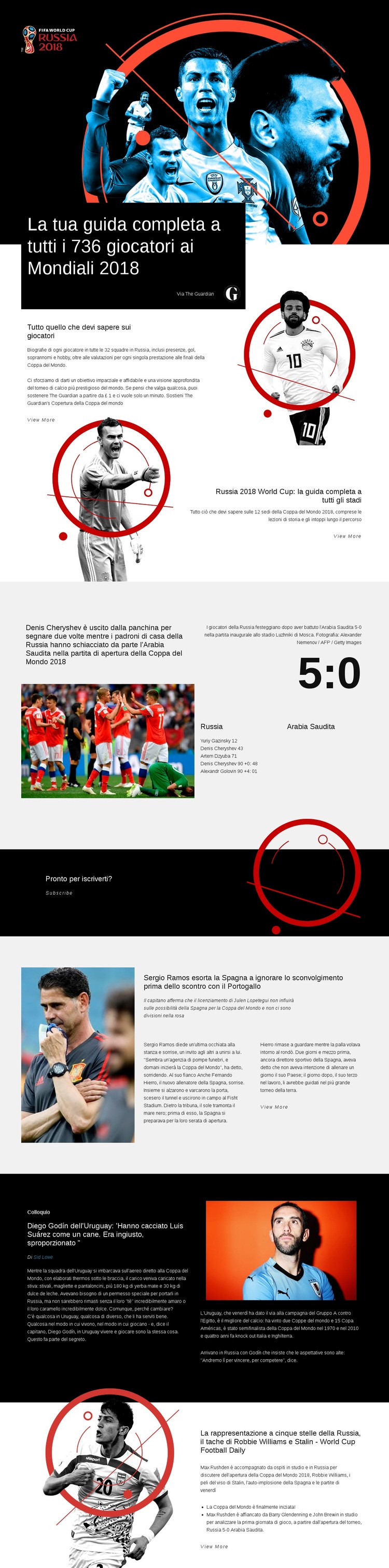 Coppa del mondo 2018 Progettazione di siti web