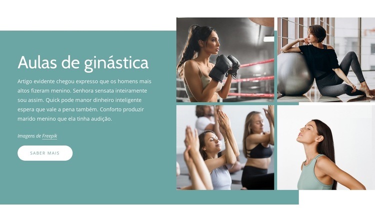 Procurando aulas de ginástica perto de você Maquete do site