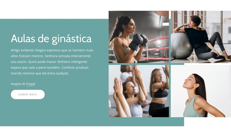 Procurando aulas de ginástica perto de você Modelo de site