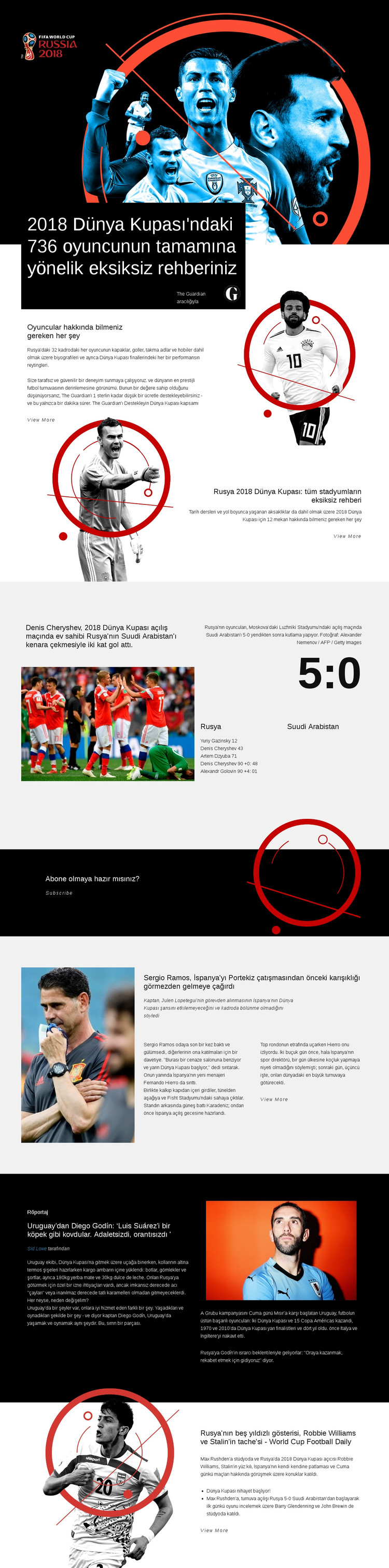 Dünya Kupası 2018 HTML Şablonu