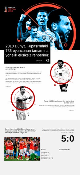 Dünya Kupası 2018 - Build HTML Website