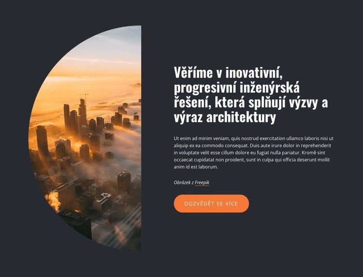 Věříme v inovativní inženýrství Šablona HTML