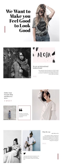 Page Website For Fashion Style